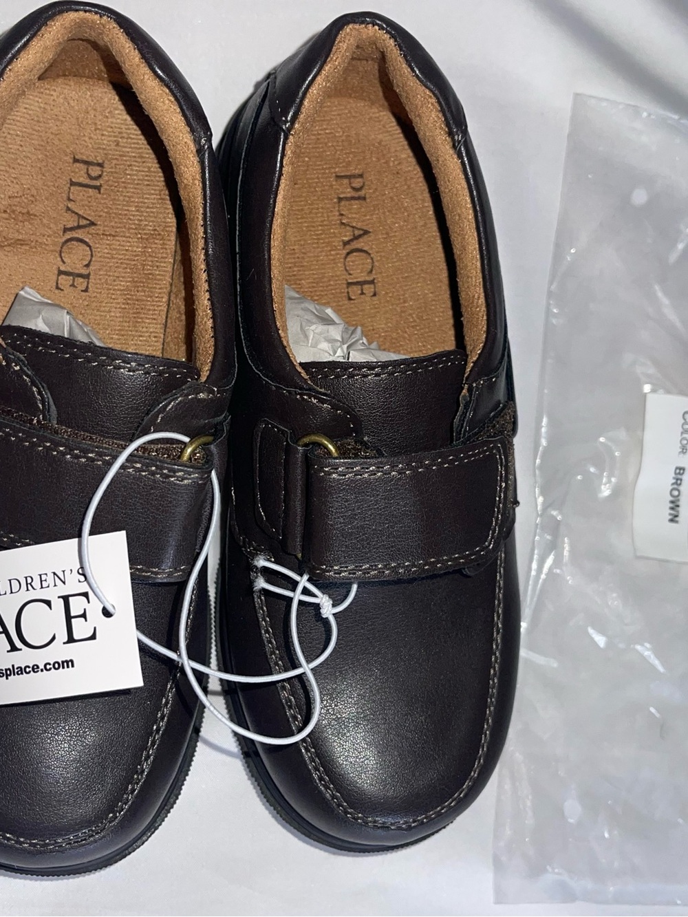 The Children's Place Brown Boys' Hook-and-Loop Slip-On Loafers